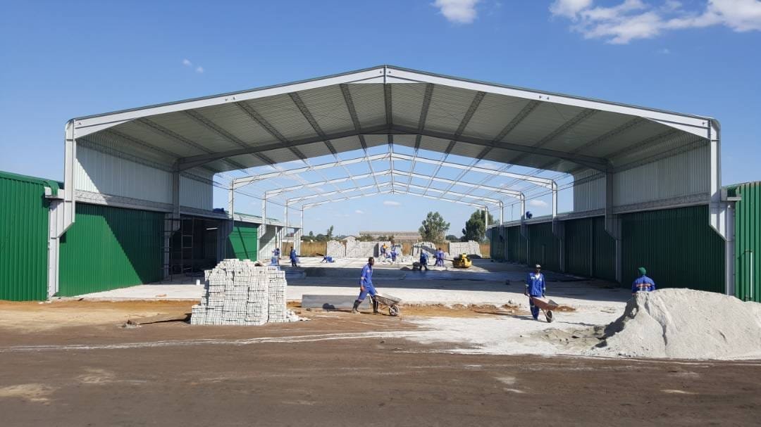 Large industrial steel structure